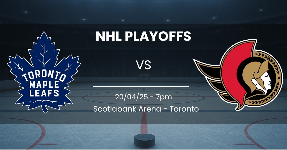 Featured image for “Toronto Maple Leafs vs Ottawa Senators Picks & Odds – NHL Playoffs Game 1”